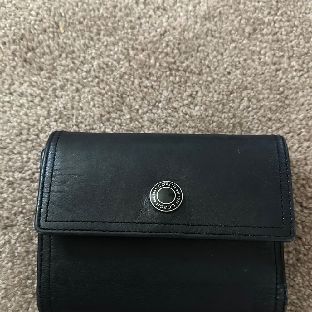 Coach Black Leather Wallet